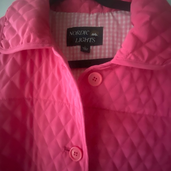 Nordic Lights Black Quilted Jacket/Coat Women's Size L (12-14) Barbiecore - Picture 4 of 8